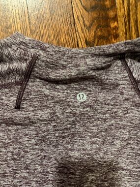 Lululemon Long Sleeve Fleece Top Heathered Plum Purple Women's Size L
